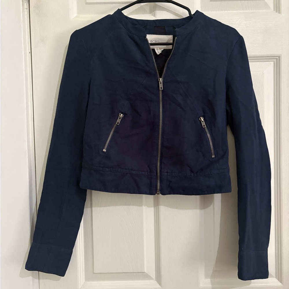 Bcbgeneration Deep Blue Cropped Jacket - image 1